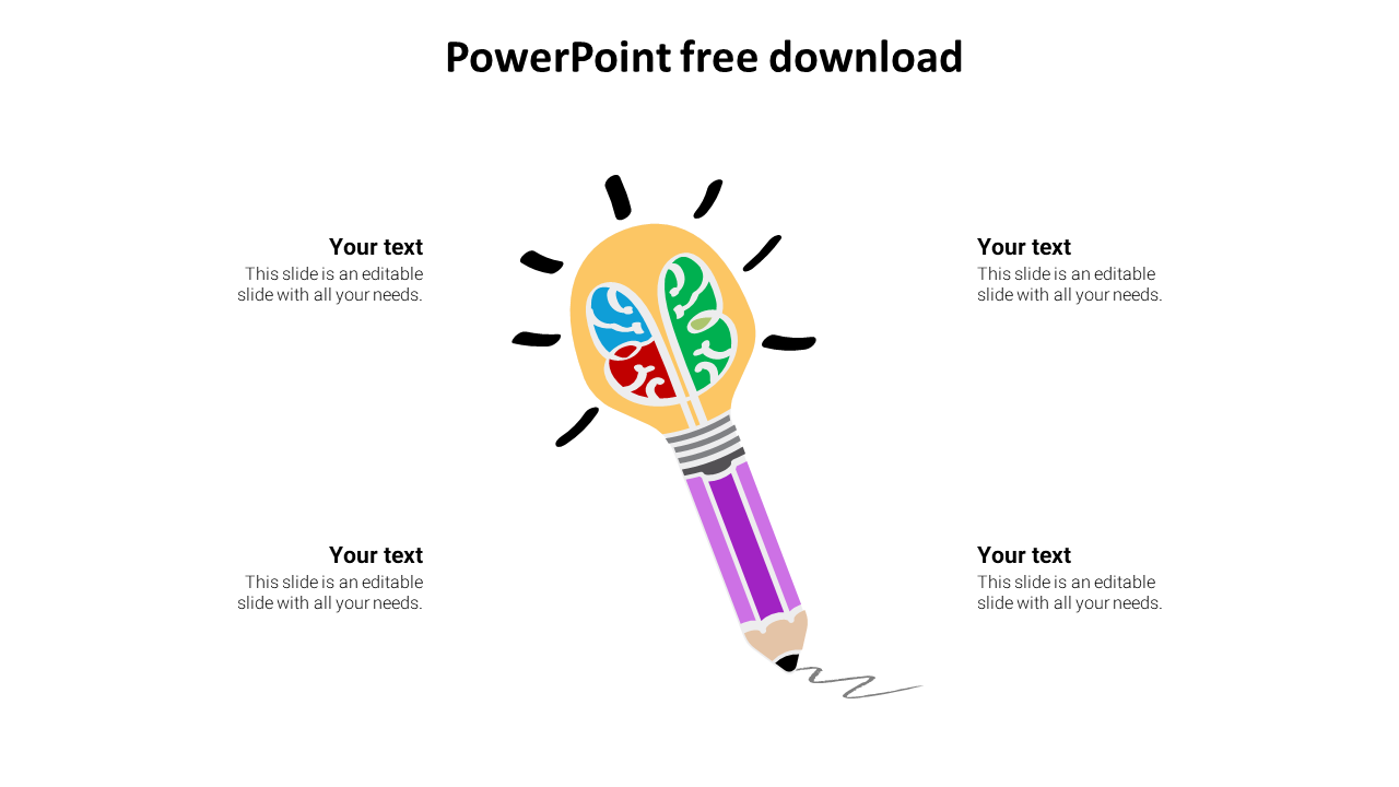 Astounding PowerPoint Free Download with Four Node Slides